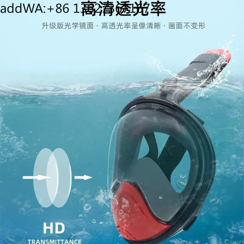 Snorkel Mask Full Face - Kuru tip şnorkel maskesi, yetişkinler için