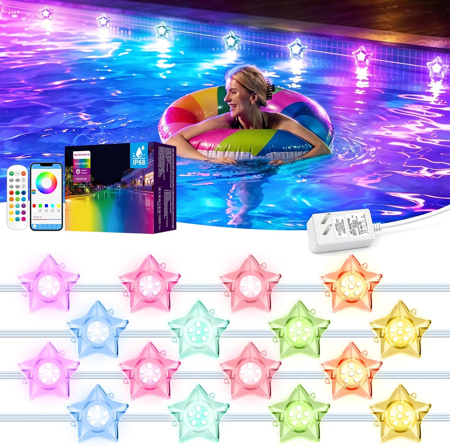 Pool Light Solar Rechargeable - Güneş Enerjili Havuz Lambaları Her Mevsim