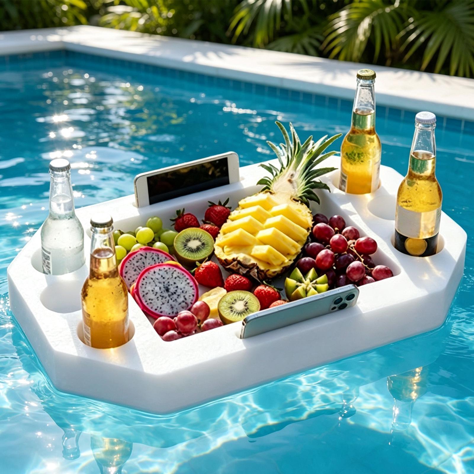 Pool Ladder Above Ground - Bölmeli Büyük İçecek Tutuculu Yüzen Havuz