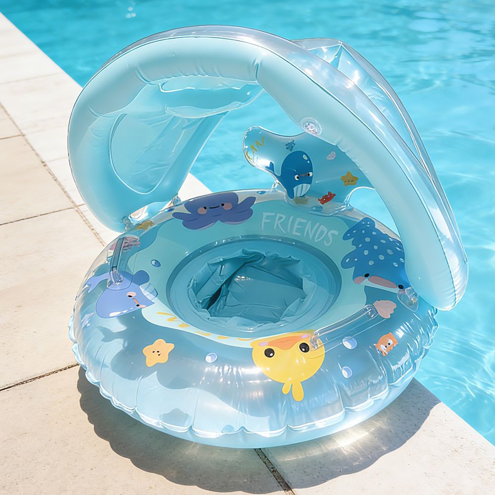 Pool Float Ring Inflatable - 1 adet yüzme simidi koltuk güneşlik