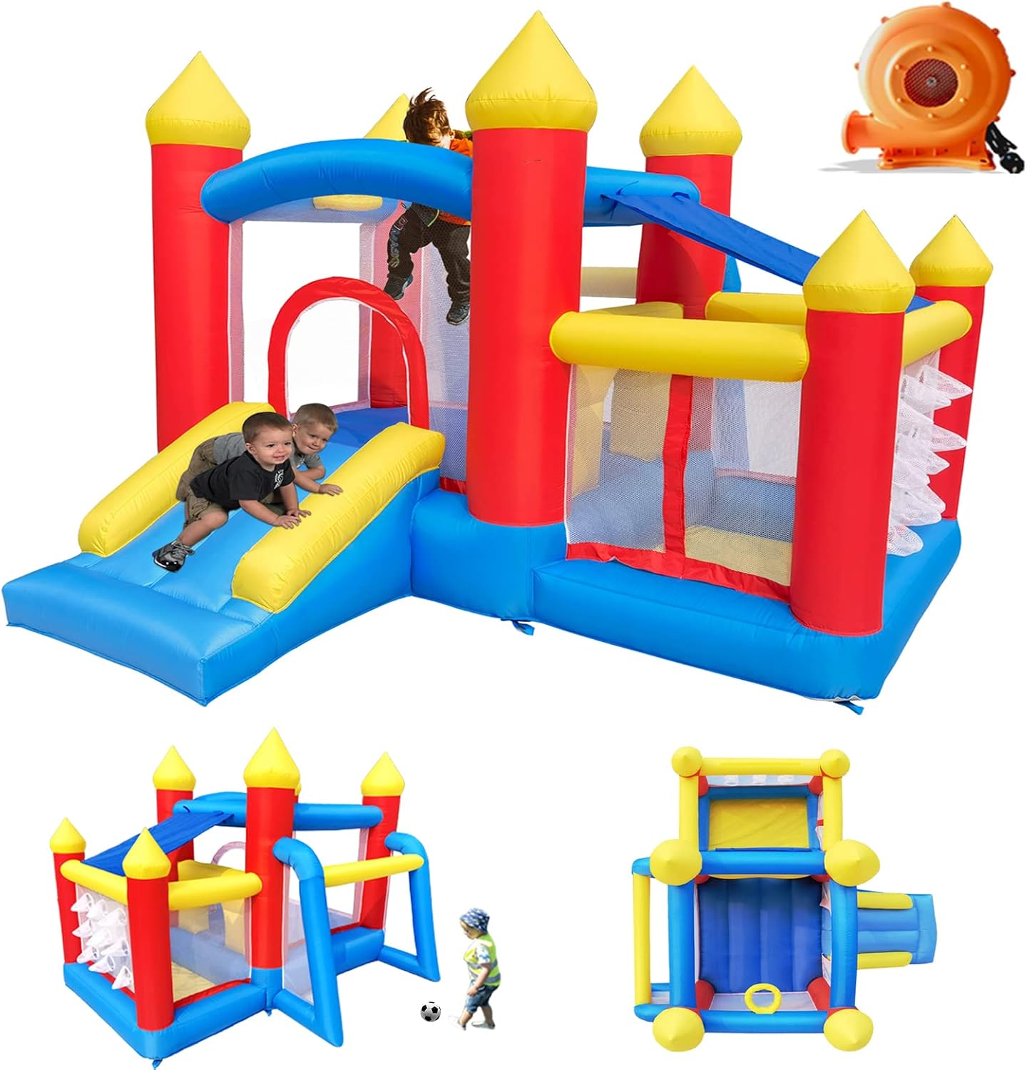 Water Slide Inflatable - 3-6 Yaş Çocuklar İçin Şişme Zıplama