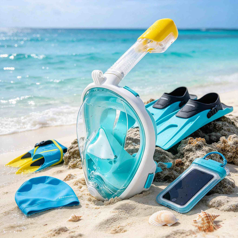 Kuru Tip, Buğu Önleyici, Tam Y - Snorkel Mask Full Face incelemesi ve fiyatı