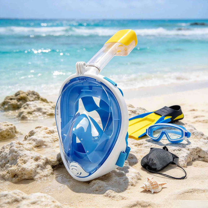 Kuru Tip, Buğu Önleyici, Tam Y - Snorkel Mask Full Face incelemesi ve fiyatı