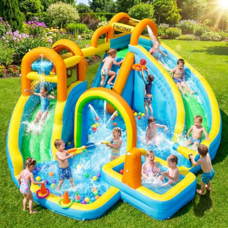 Çocuklar için arka bahçe açık  - Water Slide Inflatable incelemesi ve fiyatı
