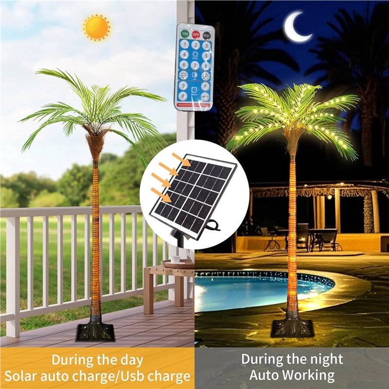 ABRW-Solar Palmiye Ağacı Lamba - Pool Light Solar Rechargeable incelemesi ve fiyatı
