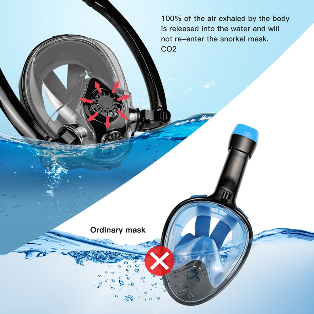QDWETS 0.5L Mini Scuba Dalış T - Snorkel Mask Full Face incelemesi ve fiyatı